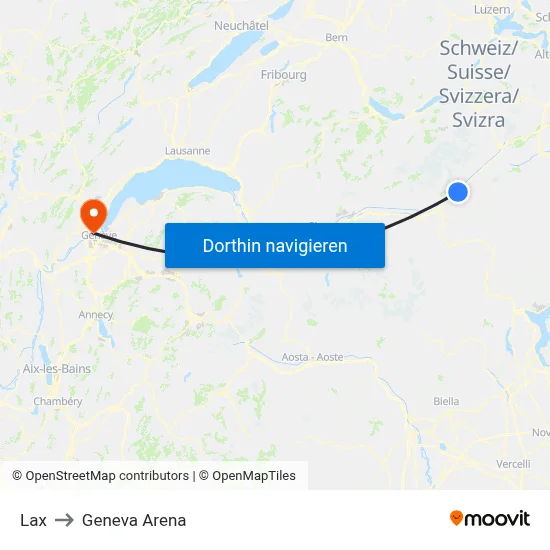 Lax to Geneva Arena map