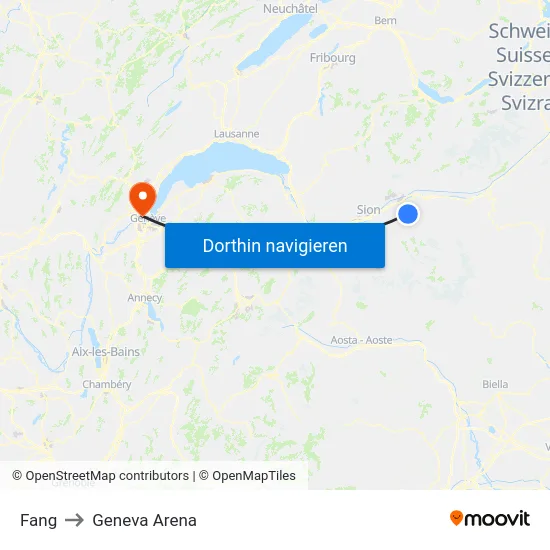 Fang to Geneva Arena map