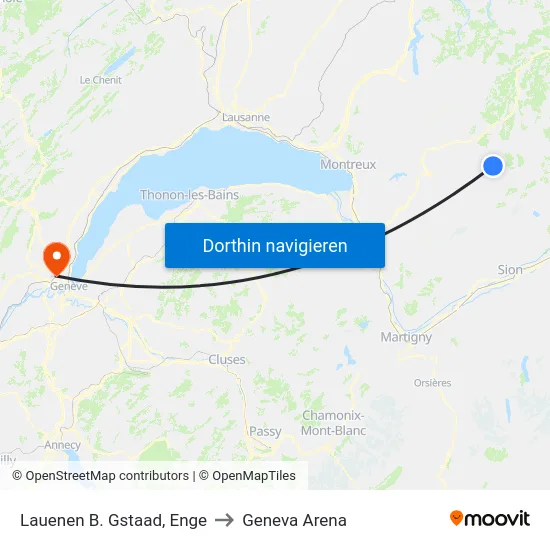 Lauenen B. Gstaad, Enge to Geneva Arena map