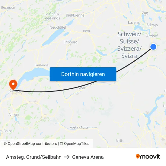 Amsteg, Grund/Seilbahn to Geneva Arena map