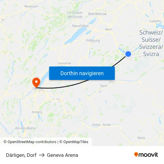 Därligen, Dorf to Geneva Arena map