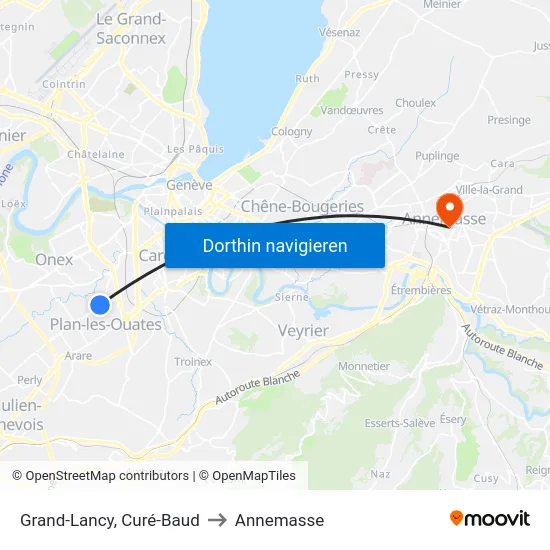 Grand-Lancy, Curé-Baud to Annemasse map