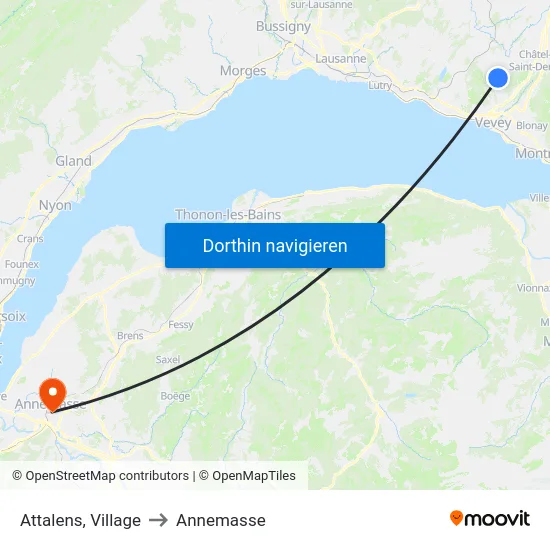 Attalens, Village to Annemasse map