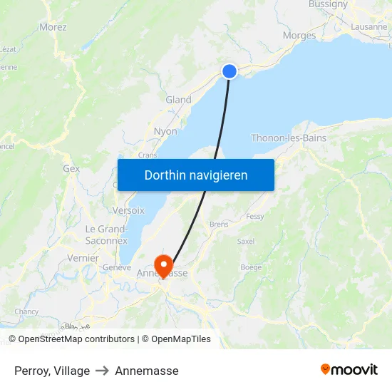 Perroy, Village to Annemasse map
