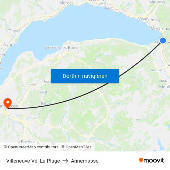 Villeneuve Vd, La Plage to Annemasse map