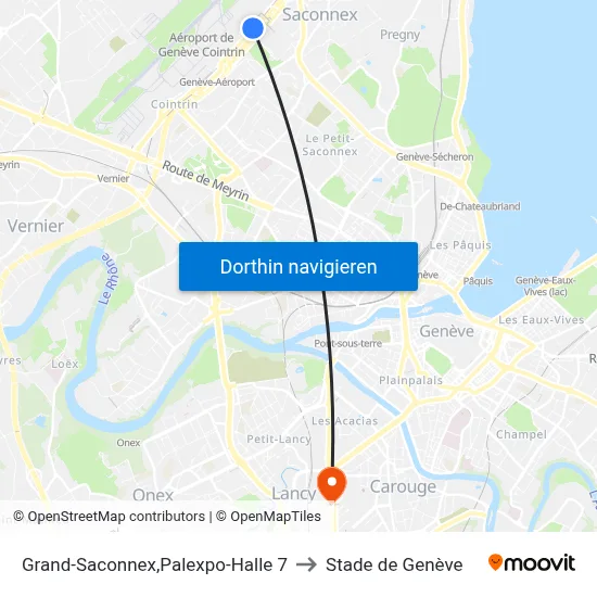 Grand-Saconnex,Palexpo-Halle 7 to Stade de Genève map