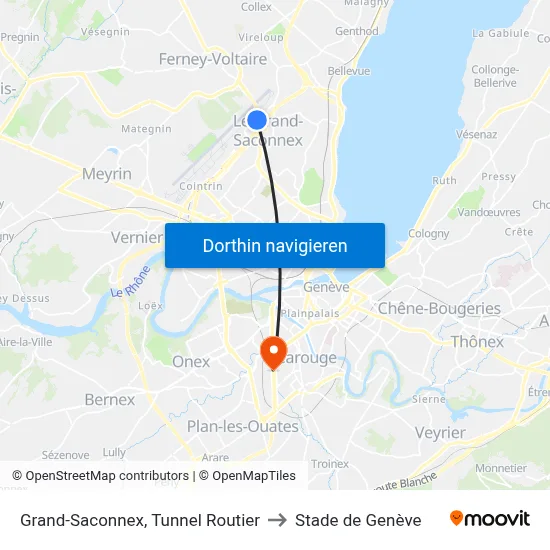 Grand-Saconnex, Tunnel Routier to Stade de Genève map