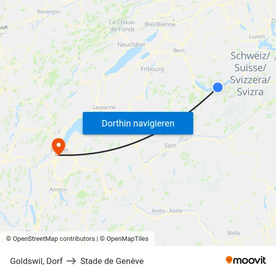 Goldswil, Dorf to Stade de Genève map