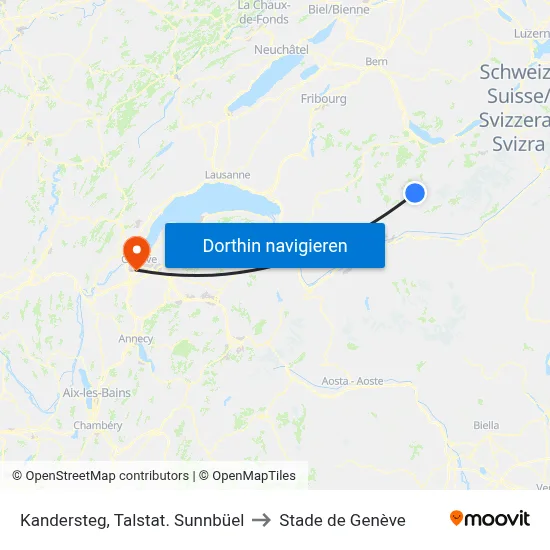 Kandersteg, Talstat. Sunnbüel to Stade de Genève map
