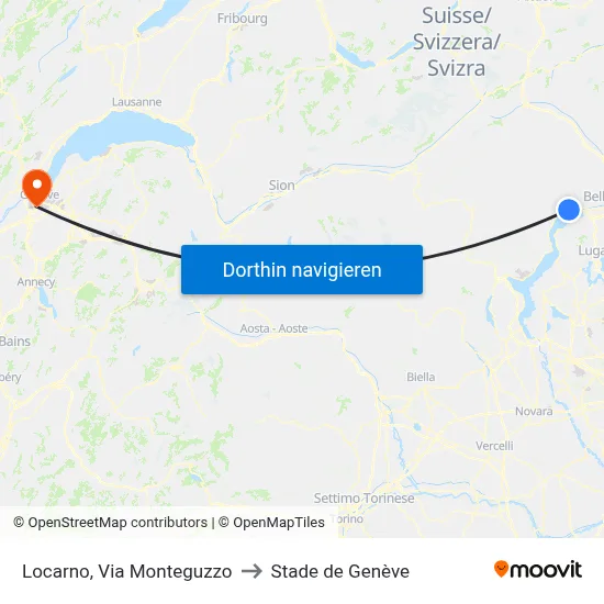 Locarno, Via Monteguzzo to Stade de Genève map