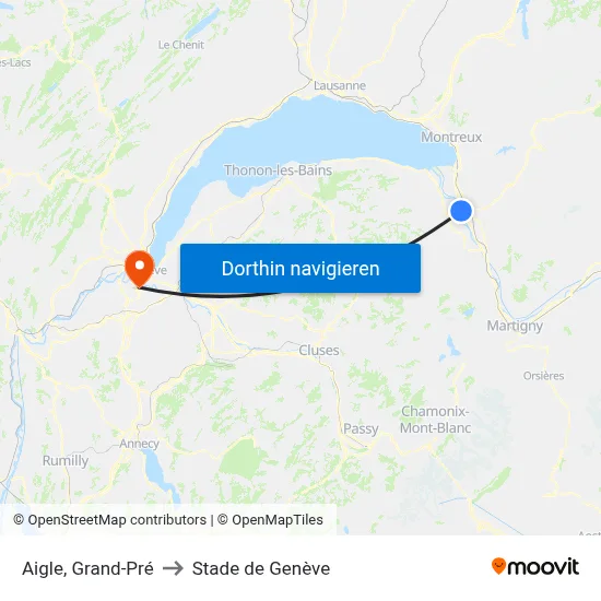 Aigle, Grand-Pré to Stade de Genève map