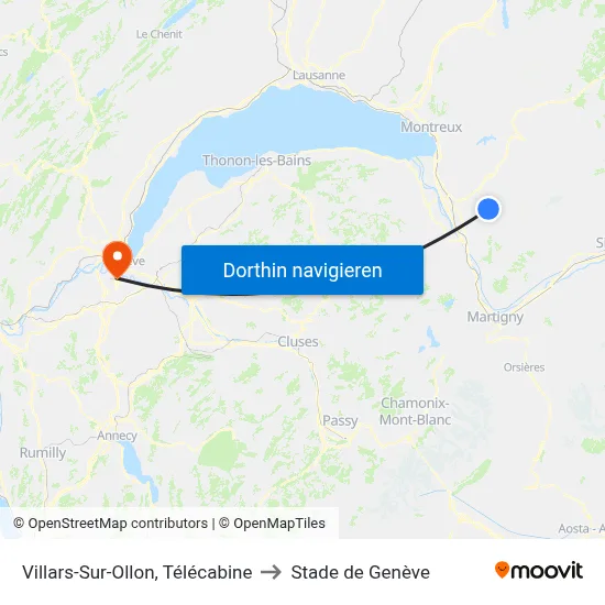 Villars-Sur-Ollon, Télécabine to Stade de Genève map