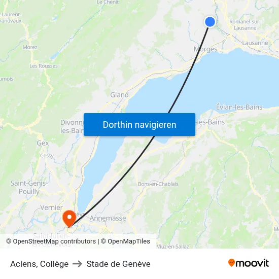 Aclens, Collège to Stade de Genève map