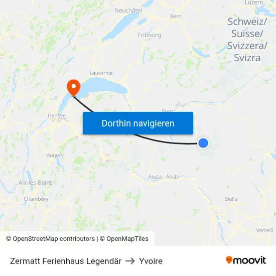 Zermatt Ferienhaus Legendär to Yvoire map