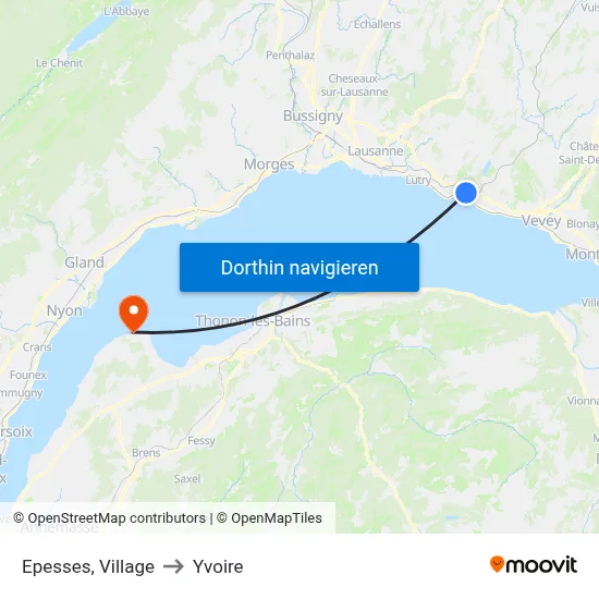 Epesses, Village to Yvoire map