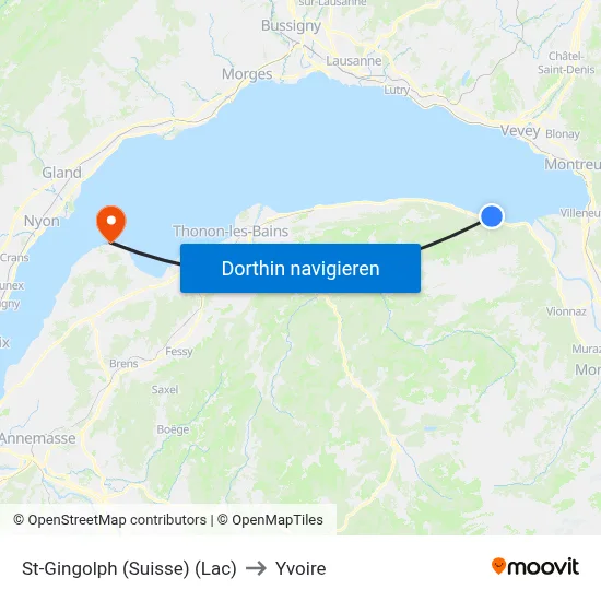 St-Gingolph (Suisse) (Lac) to Yvoire map