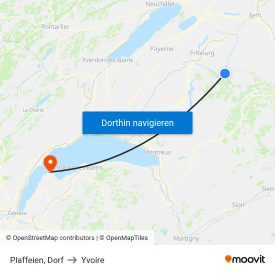 Plaffeien, Dorf to Yvoire map