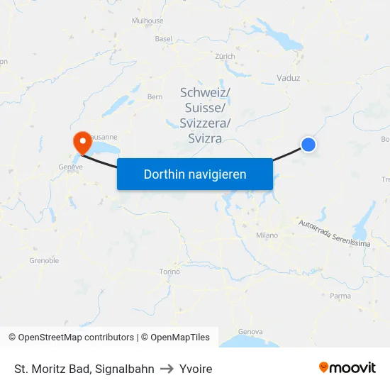 St. Moritz Bad, Signalbahn to Yvoire map