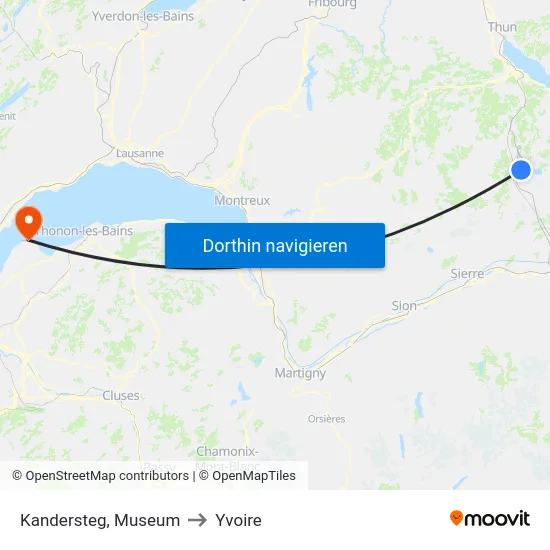 Kandersteg, Museum to Yvoire map