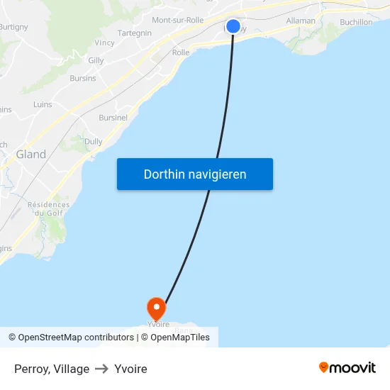 Perroy, Village to Yvoire map