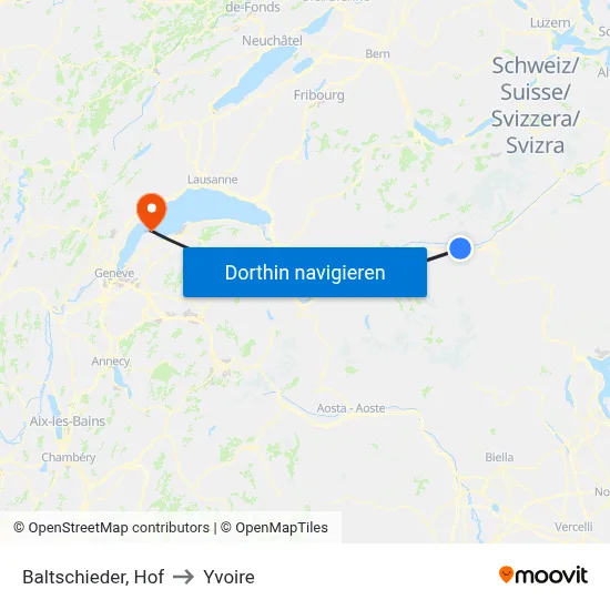 Baltschieder, Hof to Yvoire map