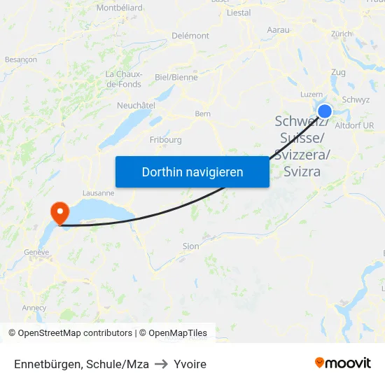Ennetbürgen, Schule/Mza to Yvoire map