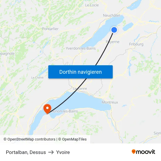 Portalban, Dessus to Yvoire map