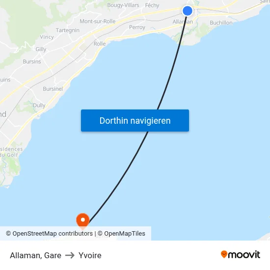 Allaman, Gare to Yvoire map