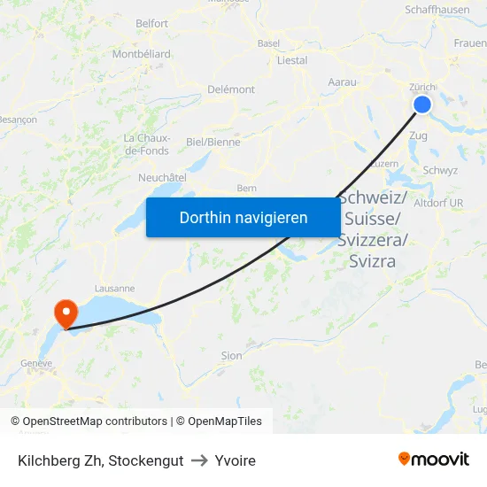 Kilchberg Zh, Stockengut to Yvoire map