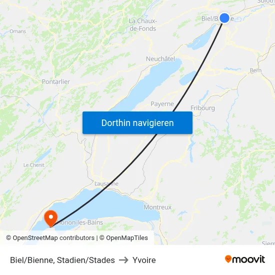Biel/Bienne, Stadien/Stades to Yvoire map