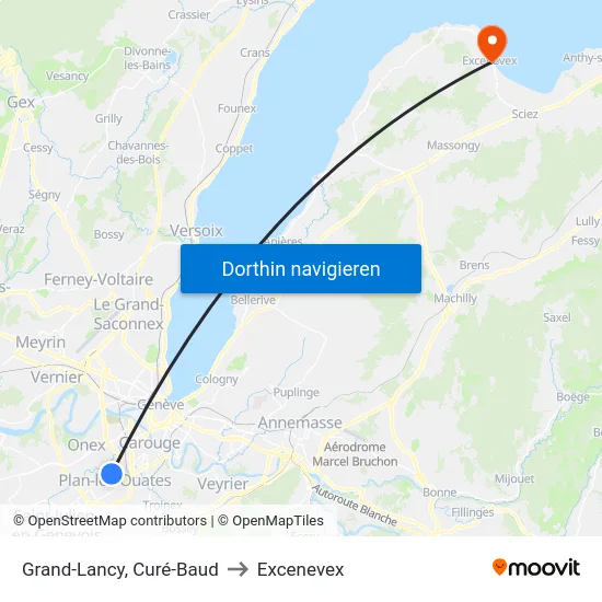Grand-Lancy, Curé-Baud to Excenevex map