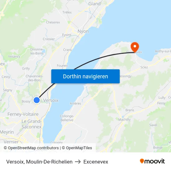 Versoix, Moulin-De-Richelien to Excenevex map
