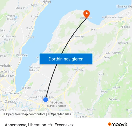 Annemasse, Annexion to Excenevex map