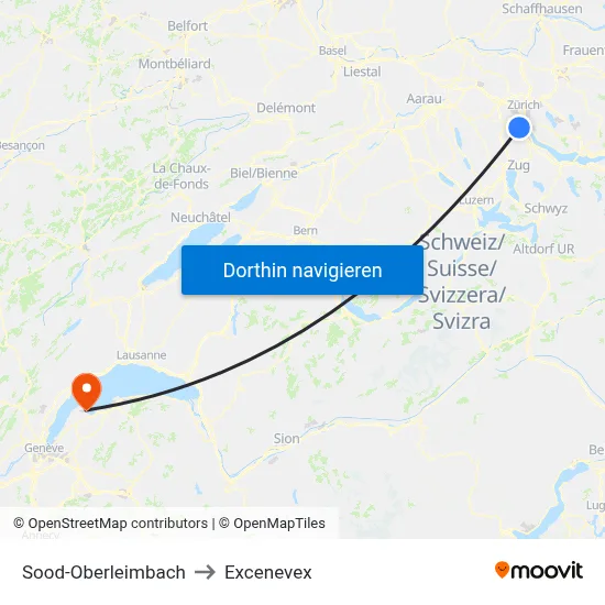 Sood-Oberleimbach to Excenevex map