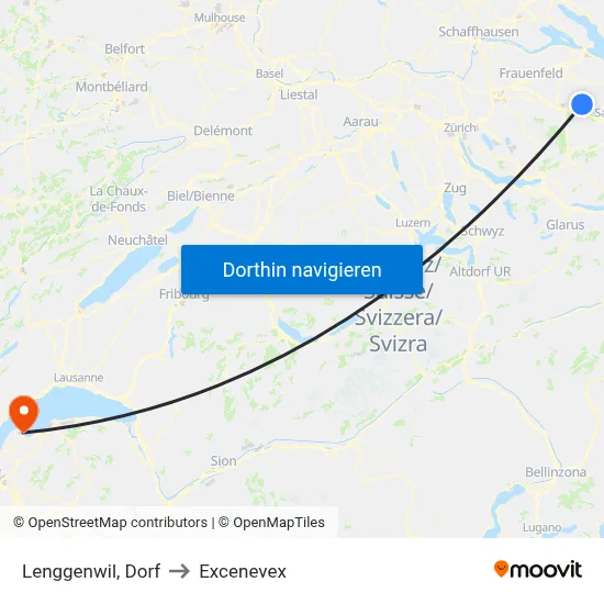Lenggenwil, Dorf to Excenevex map