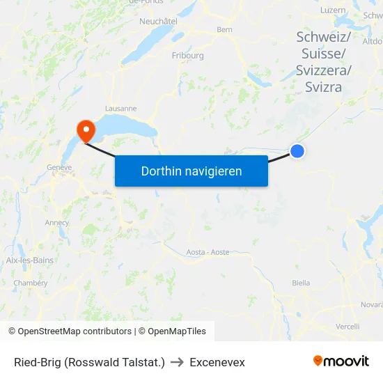 Ried-Brig (Rosswald Talstat.) to Excenevex map