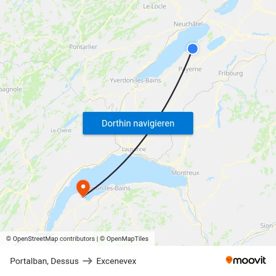 Portalban, Dessus to Excenevex map