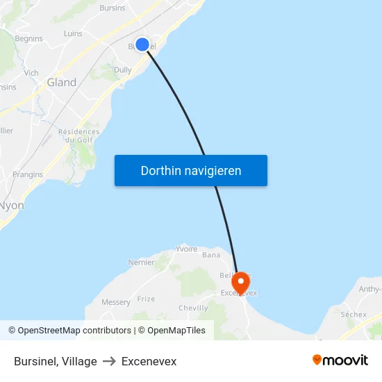 Bursinel, Village to Excenevex map