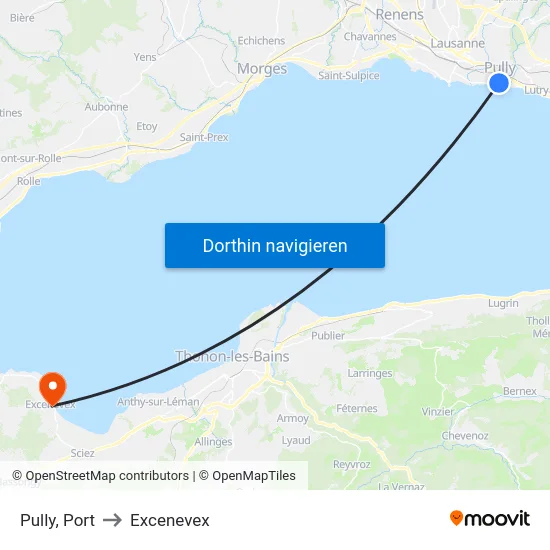 Pully, Port to Excenevex map