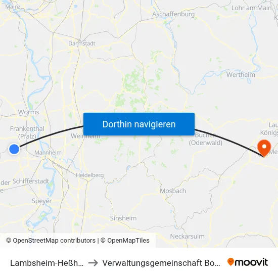 Lambsheim-Heßheim to Verwaltungsgemeinschaft Boxberg map