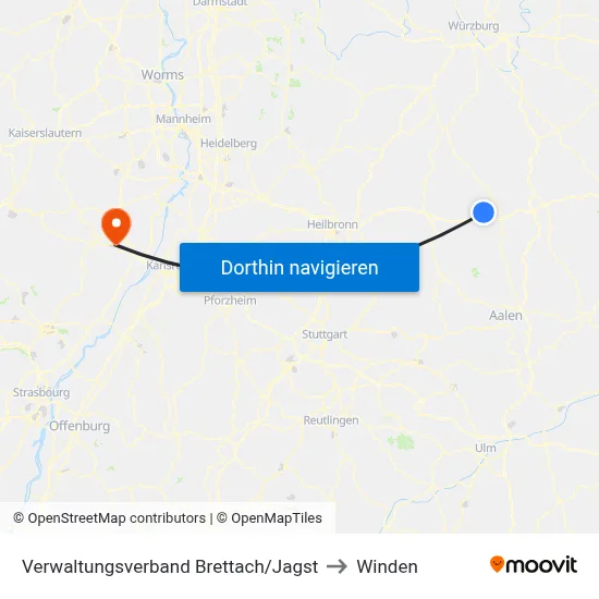 Verwaltungsverband Brettach/Jagst to Winden map