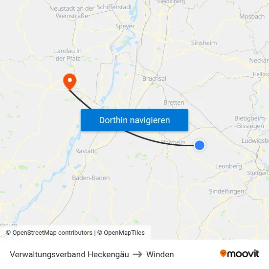Verwaltungsverband Heckengäu to Winden map