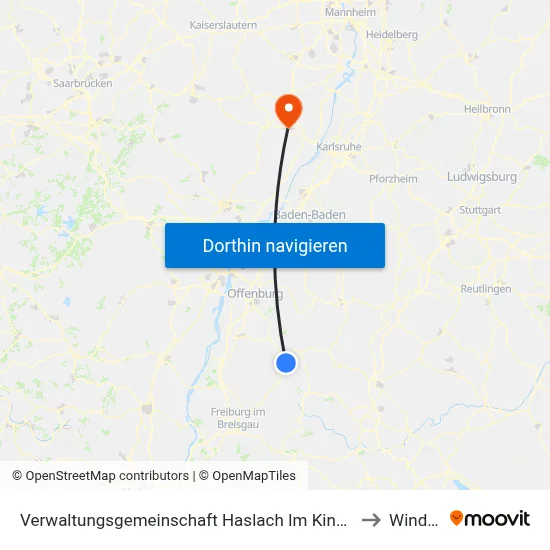 Verwaltungsgemeinschaft Haslach Im Kinzigtal to Winden map