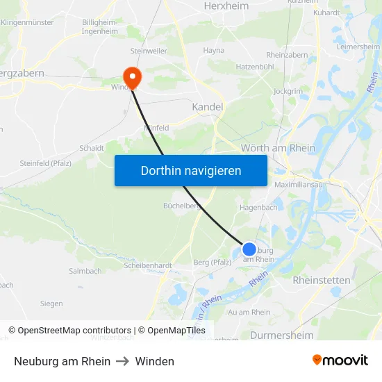 Neuburg am Rhein to Winden map