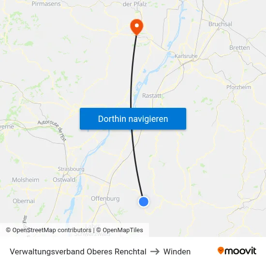 Verwaltungsverband Oberes Renchtal to Winden map