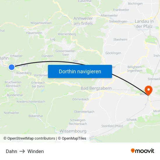 Dahn to Winden map