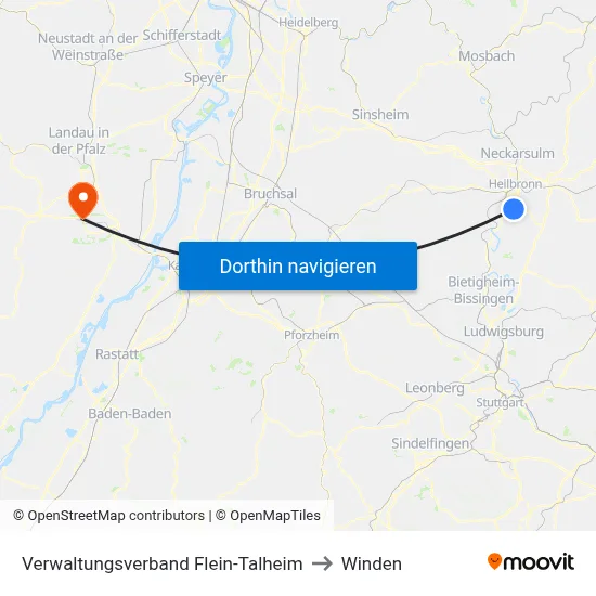 Verwaltungsverband Flein-Talheim to Winden map