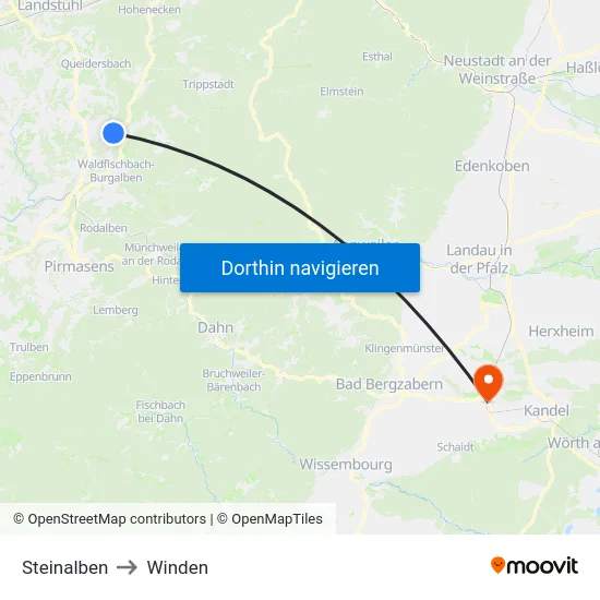 Steinalben to Winden map