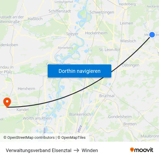 Verwaltungsverband Elsenztal to Winden map