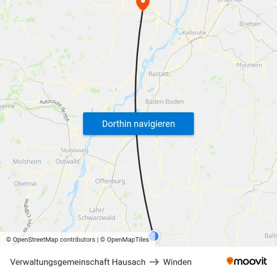 Verwaltungsgemeinschaft Hausach to Winden map
